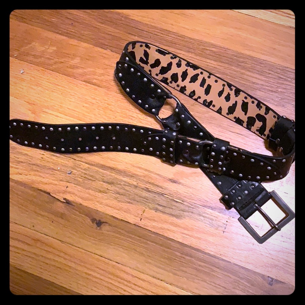 Black studded belt Betsey Johnson